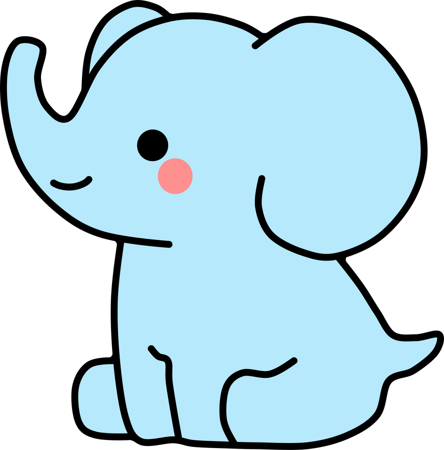 Blue elephant animal