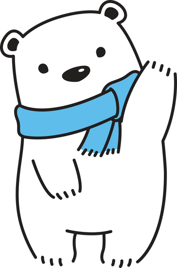 Polar Bear with Scarf